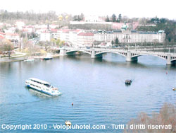 Visuale del ponte dal fiume Visuale del ponte dal fiume