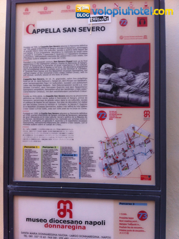 Tabella informativa della Cappella di San Severo a Napoli