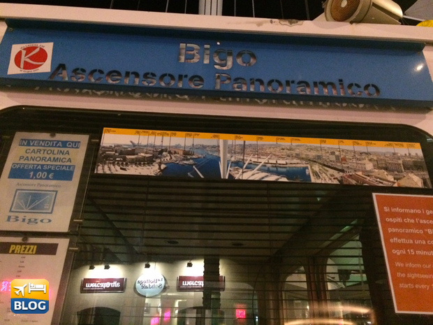 Bigo ascensore panoramico al porto Antico di Genova