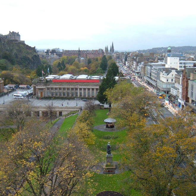 Guida e cartina del centro di Edimburgo da stampare